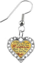Memaw Heart Charm Fishhook Earring Hypoallergenic, Safe-Nickel, Lead & Cadmium Free!