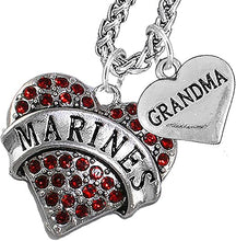 Marine Grandma Heart Necklace, Hypoallergenic, Will NOT Irritate Anyone with Sensitive Skin. Safe- Nickel, Lead and Cadmium Free