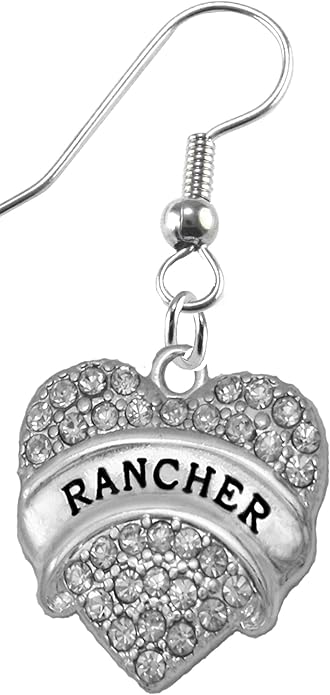 Rancher Hypoallergenic Crystal Heart Earring