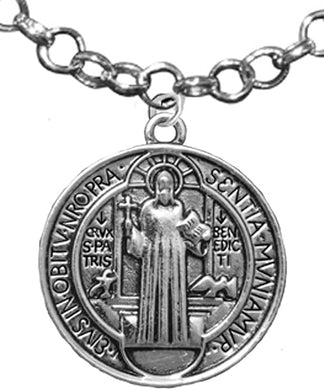 Saint Benedict Protective Charm, and Prayer, Protect Me from Harm, from Evil, from The Devil. Nickle, Lead Free