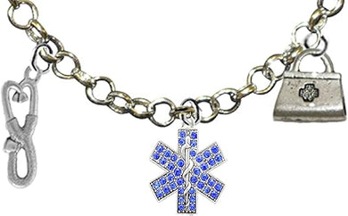 EMT, Paramedic, Adjustable Charm Necklace, Hypoallergenic, Safe-Nickel, Lead, Free