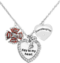 Firefighter's Grandaughter Necklace, Hypoallergenic, Safe-Nickel, Lead, Cadmium Free