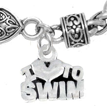 I Love Swimming Bracelet, Hypoallergenic, Safe-Nickel Free, No Poisonous Lead Or Cadmium