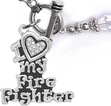 Firefighter, I Love My Firefighter, Genuine Crystal, Bracelet, Hypoallergenic, Safe-Nickel, Lead, Free