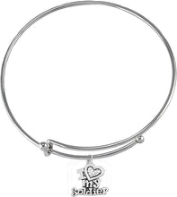 Army, I Love My Soldier, Adjustable Wire Bracelet Hypoallergenic, Safe-Nickel, Lead, Cadmium Free