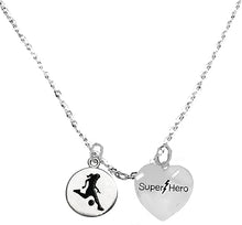 My Daughter, Super Hero, " Soccer Player Jewelry" Adjustable Necklace Hypoallergenic, Safe-Nickel, Lead Free
