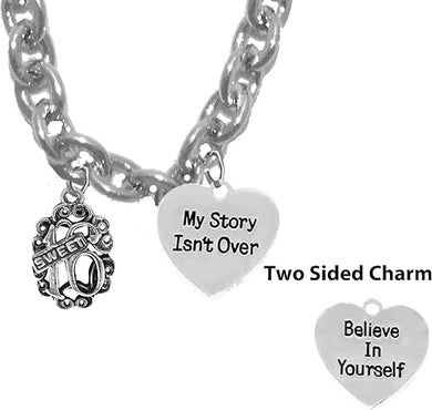 Sweet Sixteen, My Story Isn't Over, Believe in Yourself, Sterling Silver Solid .925 Sterling,Not Plated Or Coated.18 Inch Chain,Hyperallergenic Safe-Nickel,Lead,Cadmium Free