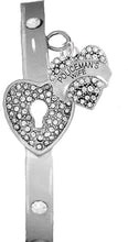 It Really Locks, The Key to My Heart Cuff Crystal Bracelet, Policeman's Wife Hypoallergenic, Safe-Nickel, Lead, Free