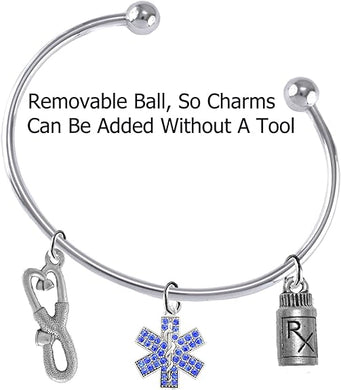 EMT, Paramedic, Add-A-Charm Bracelet, Hypoallergenic, Safe-Nickel, Lead, Free