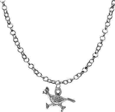 Roadrunner Necklace, What A great Gift For Yourself, Or Someone Special. Adjustable 14-21 Inch Rolo Chain Gift Ready Comes In A Black Velvet Bag. Hypoallergenic. Made In The USA