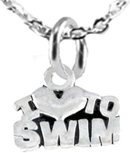 I Love Swimming, Adjustable Necklace, Hypoallergenic, Safe-Nickel Free, No Poisonous Lead Or Cadmium
