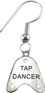 Tap Dancer Charm, Sterling Silver Solid .925 Sterling Not Plated Or Coated Fishhoook Earring, Charm-Nickel, Lead, Cadmium Free