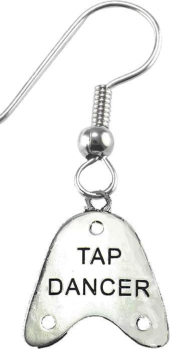 Tap Dancer Charm, Sterling Silver Solid .925 Sterling Not Plated Or Coated Fishhoook Earring, Charm-Nickel, Lead, Cadmium Free