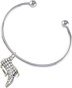 Drill Boot Crystal Bracelet, Safe-Nickel, Lead & Cadmium Free!