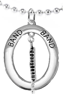 Band Flute Player Hypoallergenic Adjustable Necklace, Safe-Nickel, Lead Free