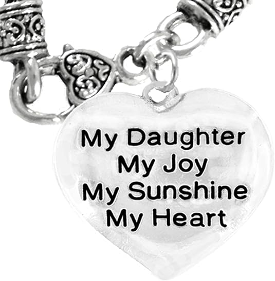 Message Jewelry, Message Jewelry, My Daughter, My Joy, My Sunshine, My Heart, Necklace, Hypoallergenic, Safe-Nickel, Lead, Free