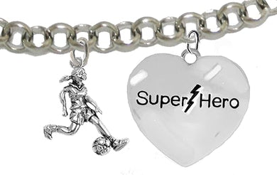 My Daughter, Super Hero, Soccer Player Jewelry Adjustable Bracelet Hypoallergenic, Safe-Nickel, Lead Free