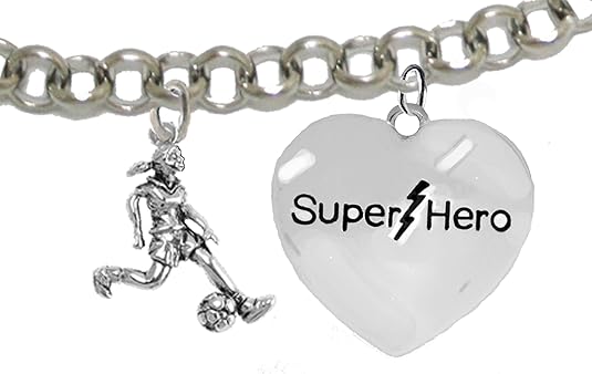 My Daughter, Super Hero, Soccer Player Jewelry Adjustable Bracelet Hypoallergenic, Safe-Nickel, Lead Free