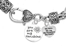 You Are My Sunshine, My Wife, My Joy, My Sunshine, My Heart Hypoallergenic Antique Bracelet, Safe-Nickel, Lead And Cadmium Free