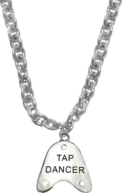 Tap Dancer, Sterling Silver Solid .925 Sterling, Not Plated Or Coated. Cable Chain Necklace, Charm-Nickel, Lead, Cadmium Free