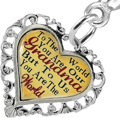 Grandma Heart Charm Post Earring Hypoallergenic, Safe-Nickel, Lead & Cadmium Free!