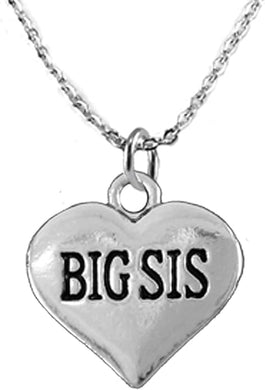 Big Sis, She is Special, Show Her How Much You Love Her, Sterling Silver, Solid .925 Sterling, Not Plated Or Coated, 18 Inch Necklace, Charm, Nickel, Lead, Cadmium Free. Fast,