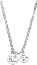 You are My Sunshine, God Gave Me You, Sterling Silver Solid .925 Sterling, Not Plated Or Coated.Cable Chain Necklace, Charm-Nickel, Lead, Cadmium Free