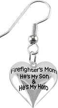 Firefighter, My Son Is My Hero Earrings, Hypoallergenic, Safe-Nickel, Lead, Cadmium Free