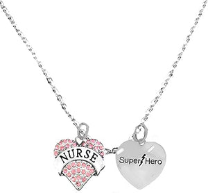 Nurse, Super Hero Sterling Silver, Solid .925 Sterling, Not Plated Or Coated, 18 Inch Necklace, Charm, Nickel, Lead, Cadmium Free. Fast