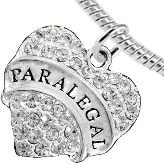 Paralegal Heart Charm Bracelet Hypoallergenic, Safe, Nickel, Lead & Cadmium Free!