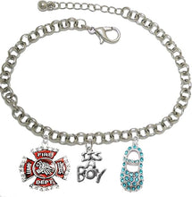 Firefighter's, Mom to Be, It's A Boy, Bracelet, Hypoallergenic, Safe-Nickel, Lead, Cadmium Free
