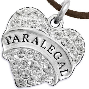 Paralegal Adjustable Heart Charm Necklace Hypoallergenic, Safe, Nickel, Lead & Cadmium Free!