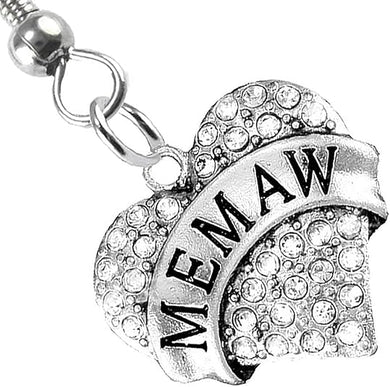 Memaw Charm Fishhook Earring Hypoallergenic, Safe-Nickel, Lead & Cadmium Free!