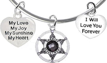 Sheriff's, My Love, My Joy, My Sunshine, I Will Love You Forever, Hypoallergenic Adjustable, Nickle, Lead Free