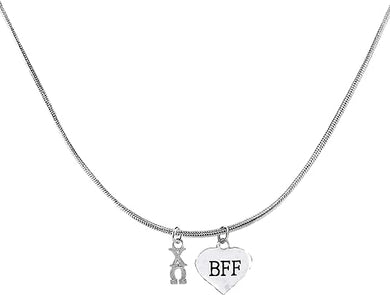 Chi Omega, Best Friends Forever, What A Great Gift! Authorized Sorority Jewelry Manufacturer,, Adjustable Lavaliere Necklace, Hypoallergenic- Safe, No Nickel, No Lead, And No Poisonous Cadmium