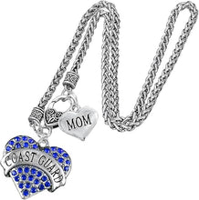 Coast Guard Mom Heart Necklace, Hypoallergenic, Will NOT Irritate Anyone with Sensitive Skin. Safe- Nickel, Lead and Cadmium Free