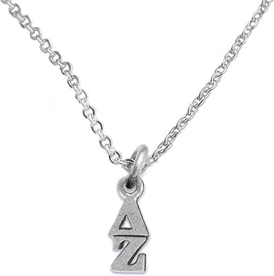 Delta Zeta, STERLING SILVER 18 Inch Necklace Chain, Solid .925 Sterling, Not Plated Or Coated, Hypoallergenic-Safe Nickel, Lead, Cadmium Free Charm