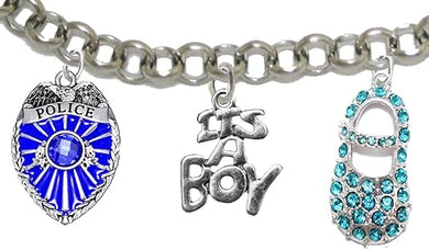 Policeman's, Wife's, It's A Boy, Bracelet, Hypoallergenic, Safe-Nickel, Lead, Cadmium Free