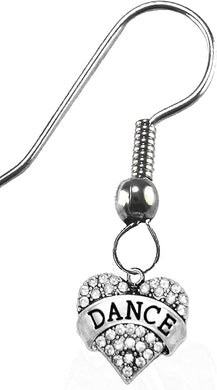 Born To Dance,5678 Dance,Dancer, Dance,Ballet,Jazz, Entertainer, Stage Perfomer On A STERLING SILVER Solid .925 Sterling, Not Plated Or Coated.Fishhook Earring, Charm-Nickel, Lead, Cadmium Free