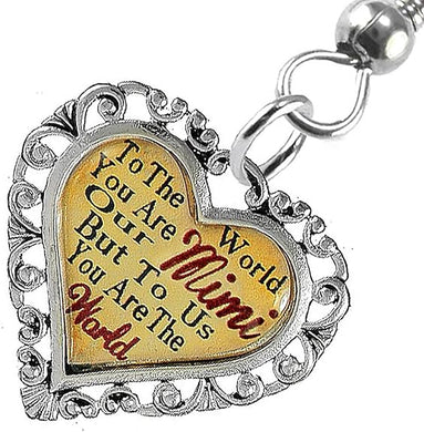 Mimi Heart Charm Fishhook Earring Hypoallergenic, Safe-Nickel, Lead & Cadmium Free!