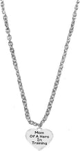 Mom of A Hero in Training, Sterling Silver Solid .925 Sterling, Not Plated Or Coated.Cable Chain Necklace, Charm-Nickel, Lead, Cadmium Free