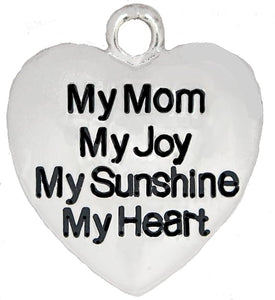 Creative My Mom, My Joy, My Sunshine,My Heart.Hyperallergenic, Safe-Nickel, Lead, And Cadmium Free