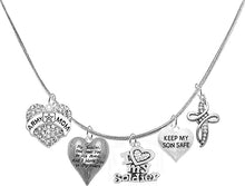 Army Mom, My Soldier, God Has You In His Arms And I Have You In My Heart, Genuine Crystal Cross, Keep My Son Safe, Adjustable Necklace, Hypoallergenic Safe, No Nickel, Lead, Or Poisonous Cadmium