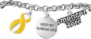 Air Force Wife, Keep My Husband Safe Bracelet, Adjustable, Hypoallergenic, Safe-Nickel, Lead, and Cadmium Free