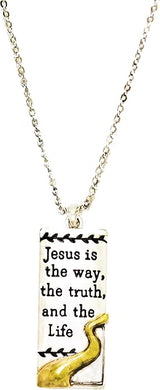 Jesus Is The Way, The Truth, And The Life, Necklace, Hypoallergenic Safe- No Nickel,Lead, Or Poisonous Cadmium