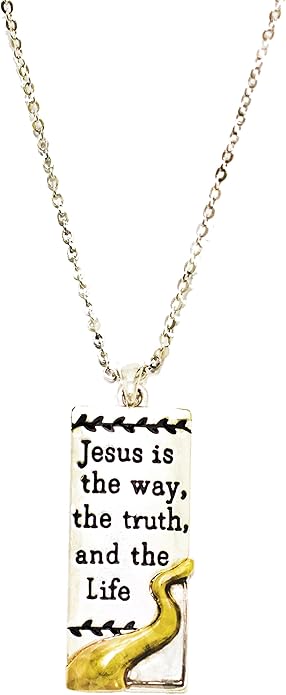 Jesus Is The Way, The Truth, And The Life, Necklace, Hypoallergenic Safe- No Nickel,Lead, Or Poisonous Cadmium