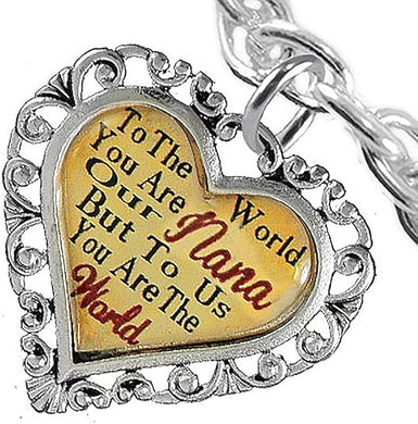 Nana Heart Charm Bracelet Hypoallergenic, Safe, Nickel, Lead & Cadmium Free!