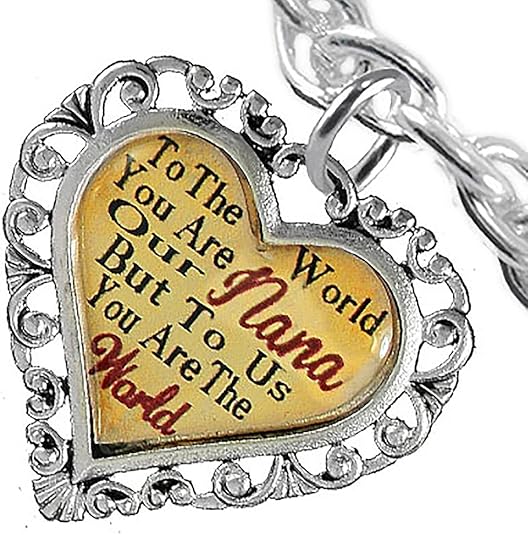 Nana Heart Charm Bracelet Hypoallergenic, Safe, Nickel, Lead & Cadmium Free!