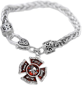 Firefighter's Mom's Crystal Bracelet, Safe-Nickel, Lead & Cadmium Free!
