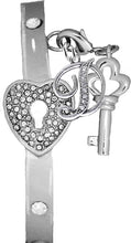 It Really Locks!, The Key to My Heart, Initial D, Cuff Crystal Bracelet, Hypoallergenic, Safe-Nickel, Lead, Free